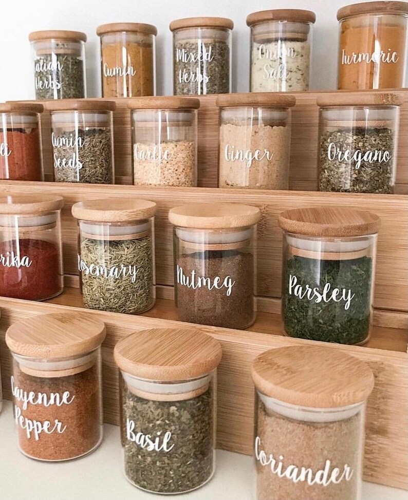 Customized Spice Jar & Pantry Labels Kitchen Labels Etsy