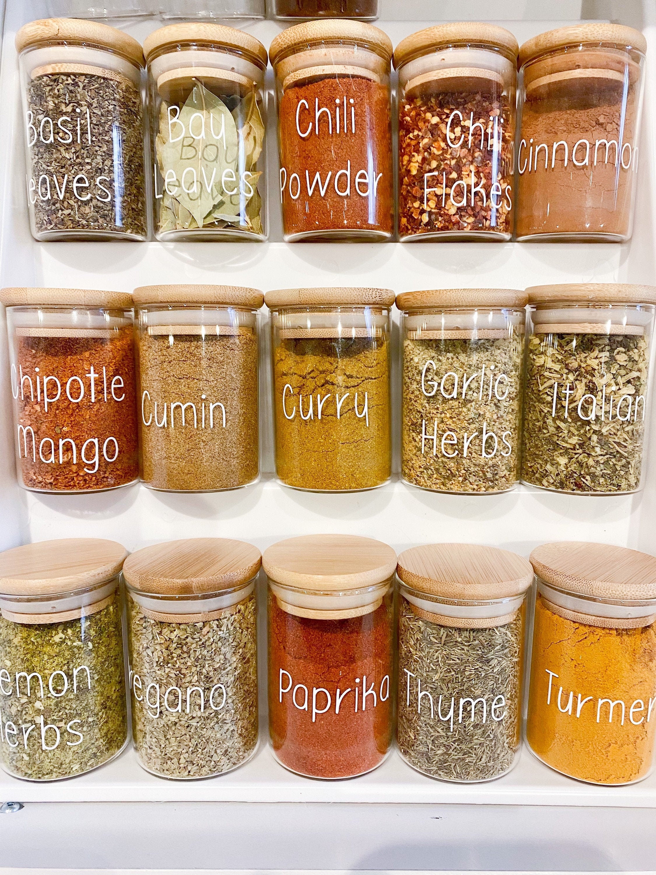 Customized Pantry & Spice Jar Labels Kitchen Labels Etsy Australia