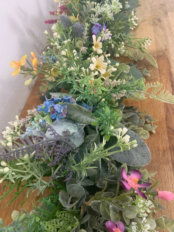 Create your own wildflower garland / table runner/ mantle piece