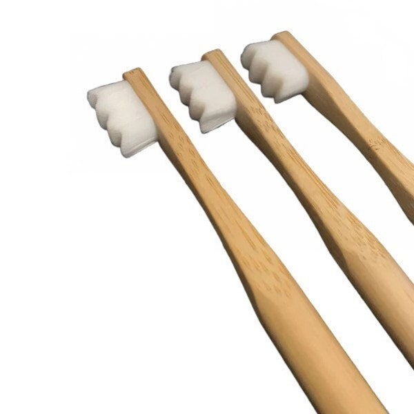 Bamboo Toothbrush, Nano Bristles - Super Soft - 10,000+ bristles, Extra fine, Super Soft Bristles, Gentle, Adult Size