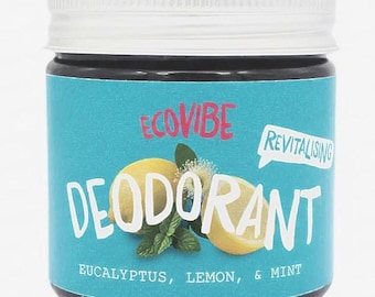 Natural Deodorant Balm (60g with Essential Oils) - Eucalyptus, Lemon, & Mint - Handmade in Devon - Vegan - Cruelty-Free - Plastic-Free