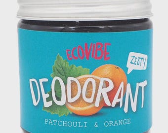 Natural Deodorant Balm (60g with Essential Oils) - Patchouli & Orange - Handmade in Devon - Vegan - Cruelty-Free - Plastic-Free