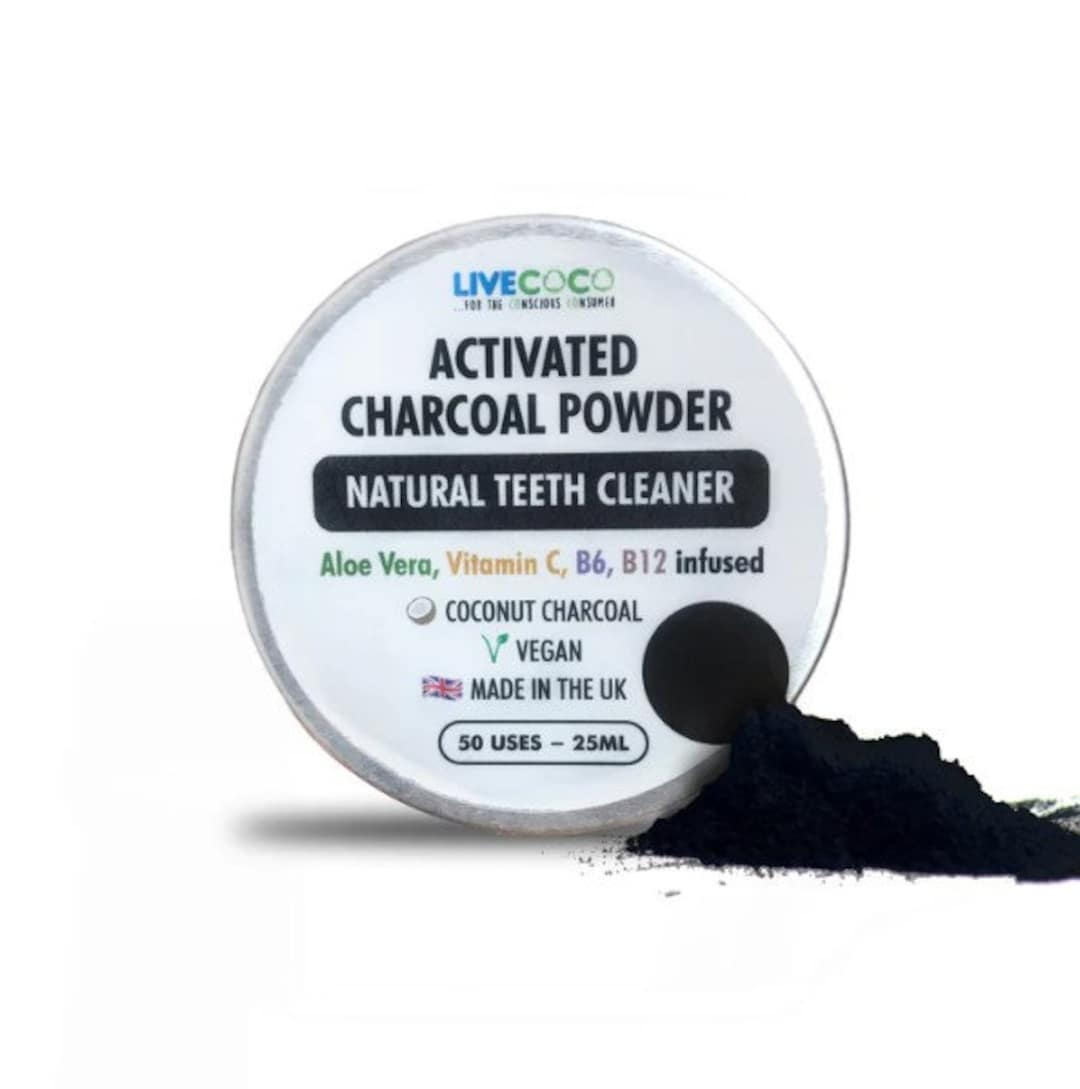 Activated Charcoal Powder, Made From Coconut Shells, Aloe Vera, Vitamin C,  B6, B12 Infused, Vegan, Cruelty-free, Gluten-free, Alcohol-free - Etsy  Denmark