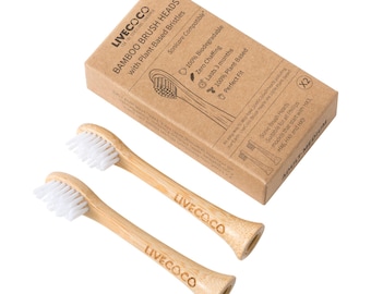 Bamboo Philips Sonicare Compatible Electric Brush Heads, Compostable, Adult, Plant-based Bristles, Recyclable, Sustainable