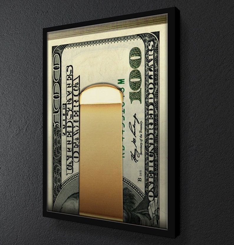 100 Dollar Bill Canvas Street Art on Canvas Hundred Dollar Etsy