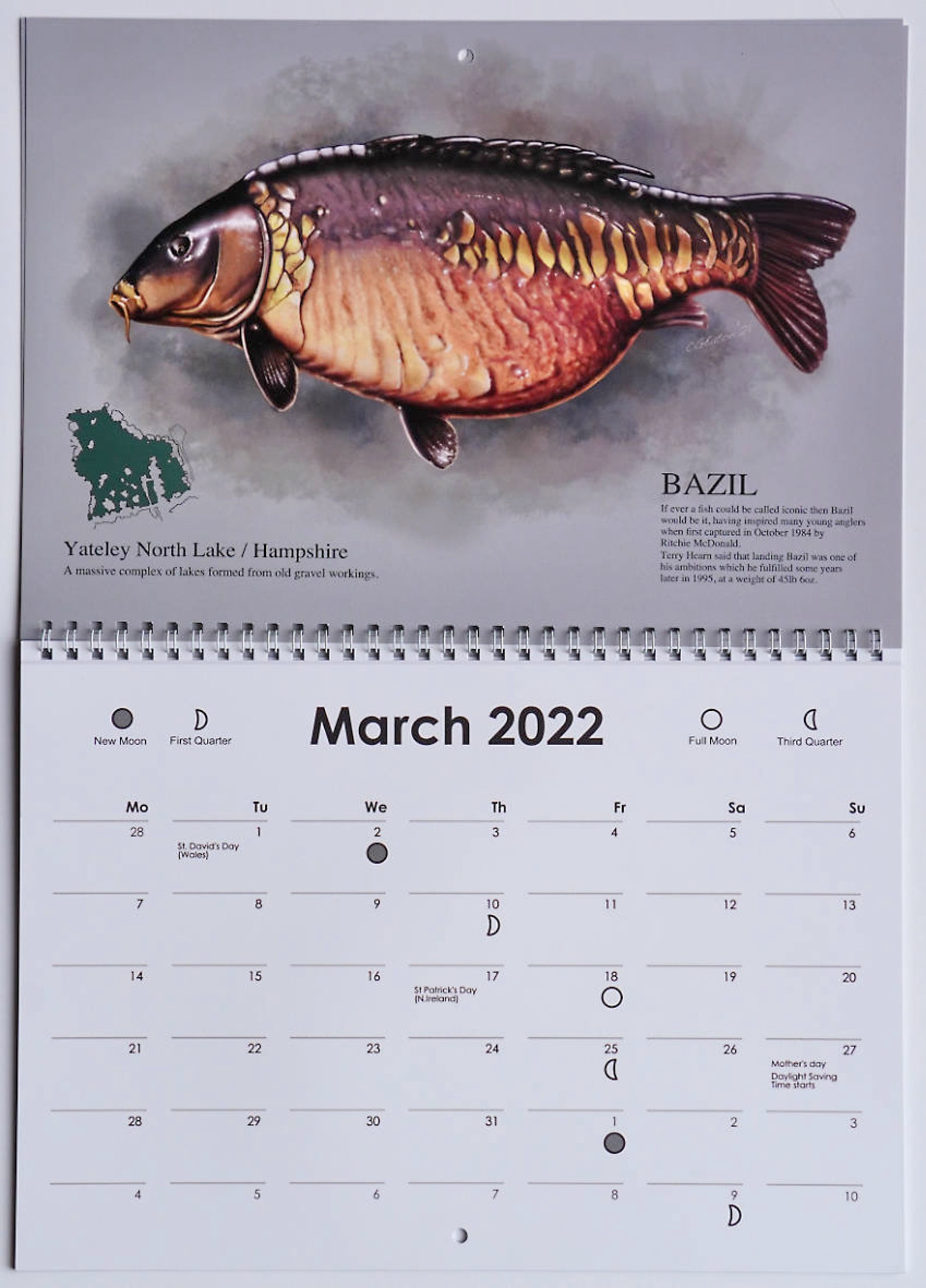 Carpart Classic Carp 2022 Calendar Etsy