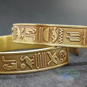 Egyptian Artisans Jewellery - Unisex Bracelets with Hieroglyphics - The King Obelisk