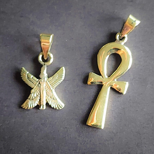 Egyptian Artisans Jewellery - Ancient Egyptian Charms - set 1 (ankh, lotus, isis)