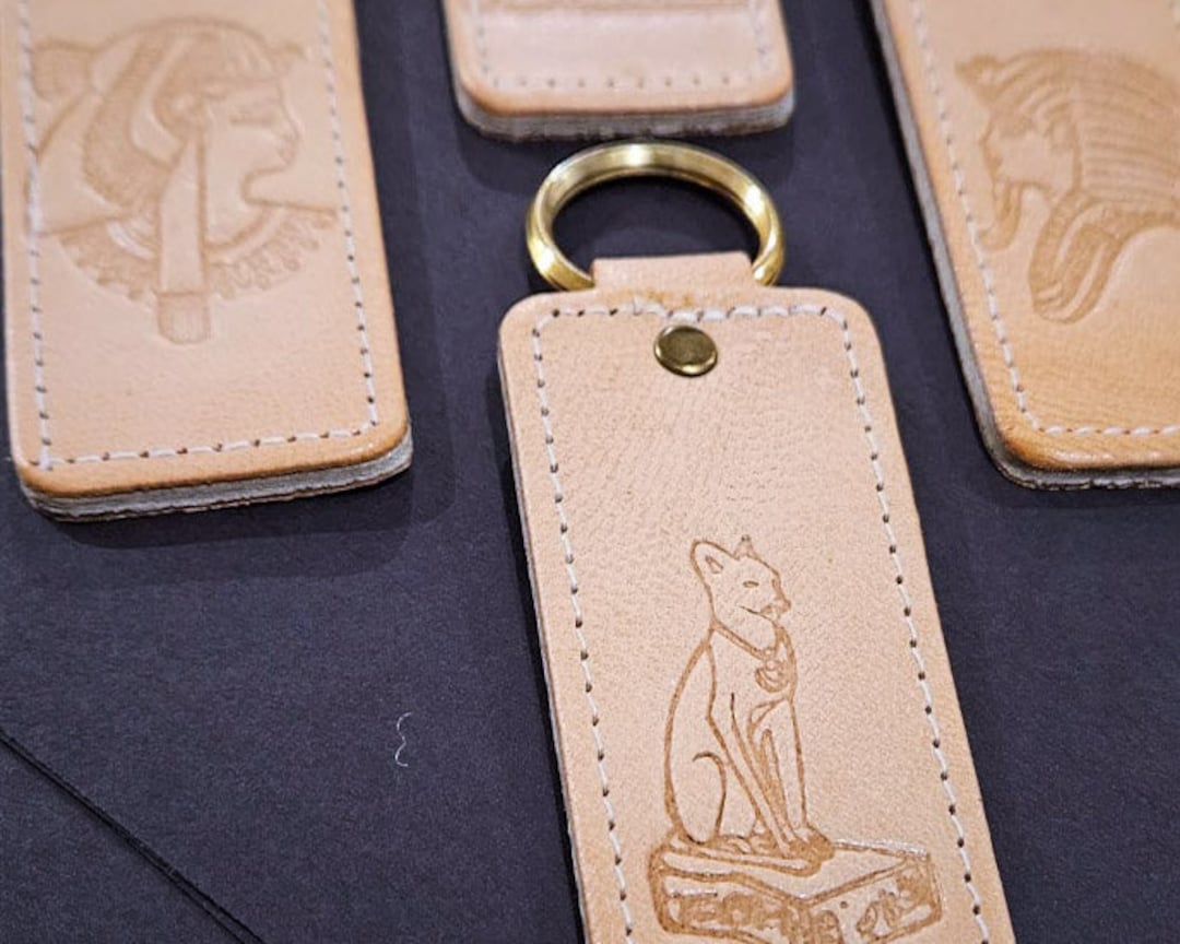 Egyptian Artisans Natural Leather Ancient Egyptian Keychains Etsy