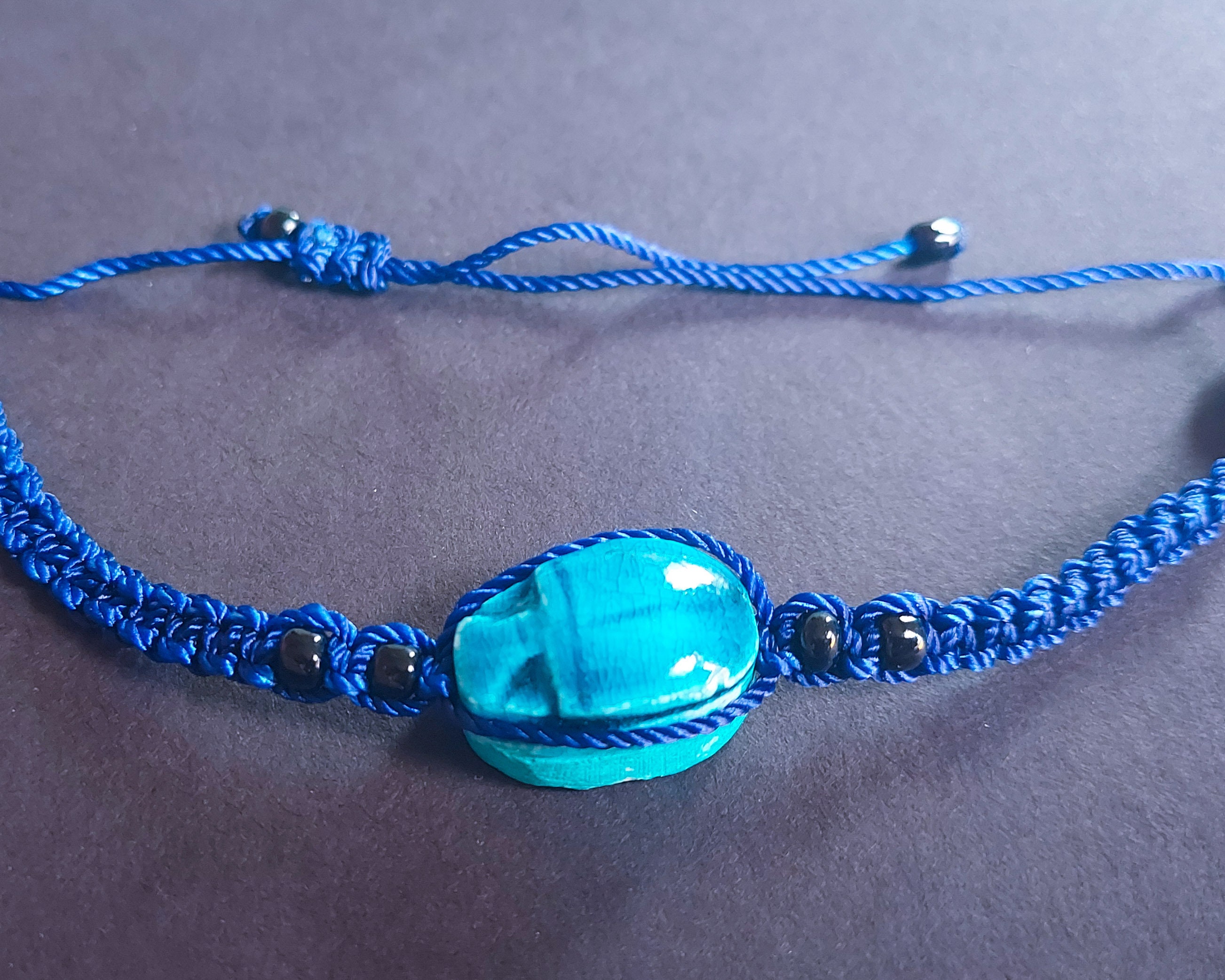 Egyptian Artisans Jewellery - Blue Scarab Bracelets