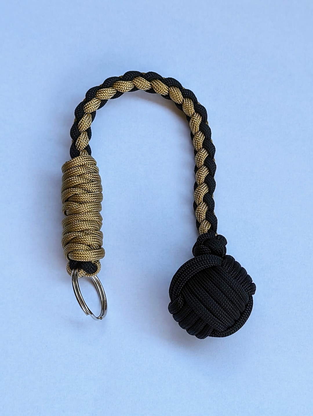 The Rattler Custom Monkeys Fist Paracord Keychain With 1 Inch Steel