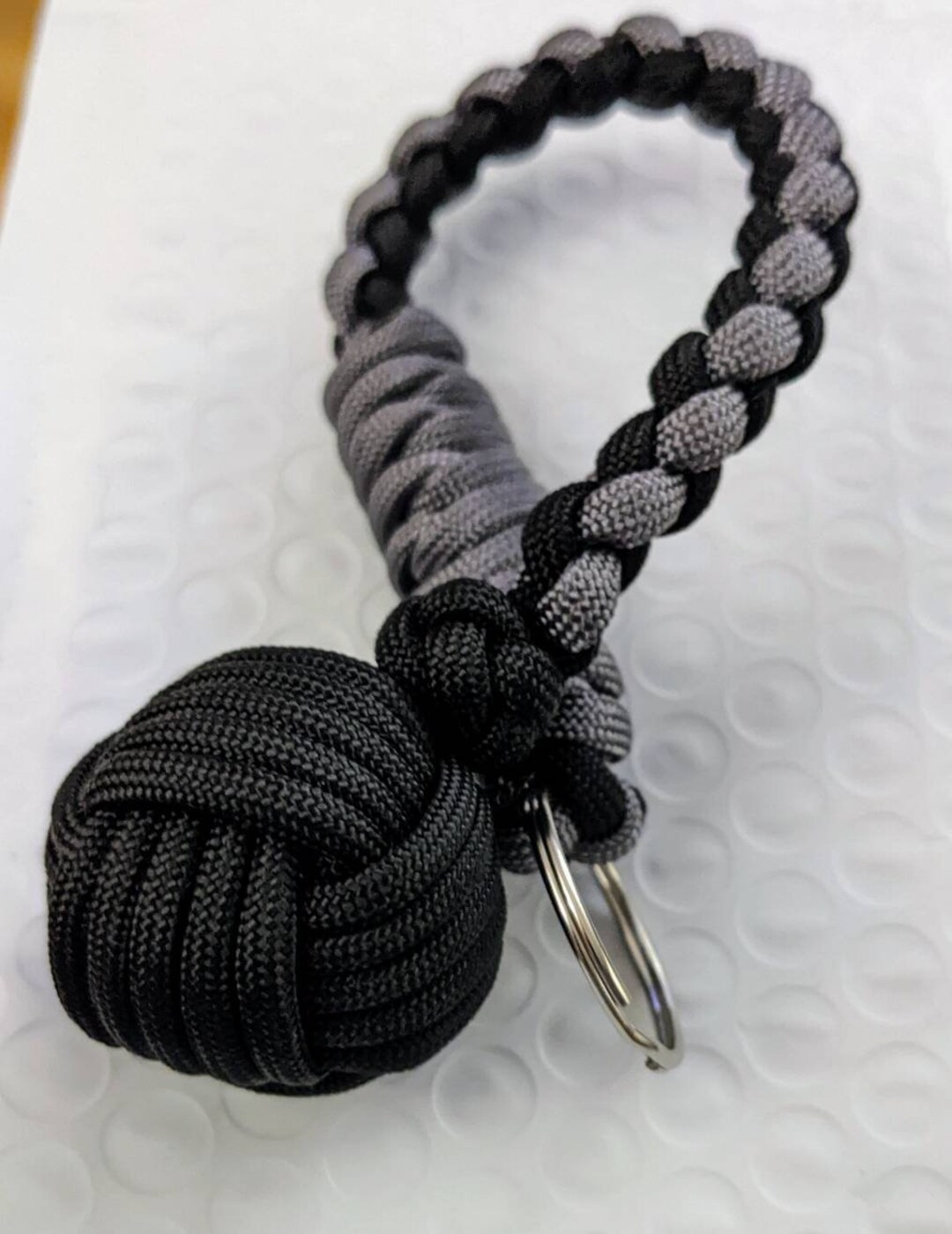 The Rattler Custom Monkeys Fist Paracord Keychain With 1 Inch Steel