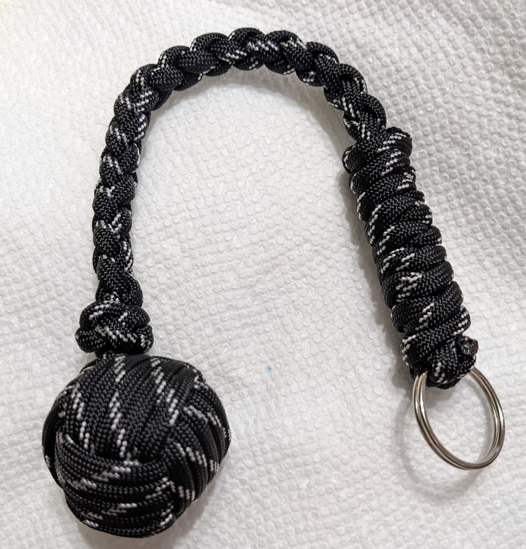 The Rattler Custom Monkeys Fist Paracord Keychain With 1 Inch Steel ...