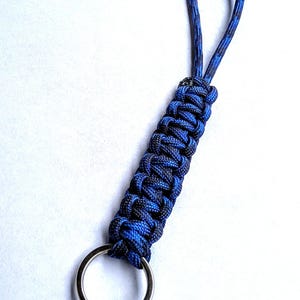 Paracord Keychain with Custom Loop | Cobra Stitch 550 Paracord Key Holder | Keyring + Wrist Loop | Handmade EDC Gear