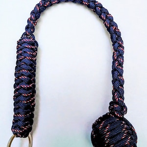 Upgraded Rattler - Custom Monkeys Fist Paracord Keychain with 1 inch Steel Ball Bearing Core