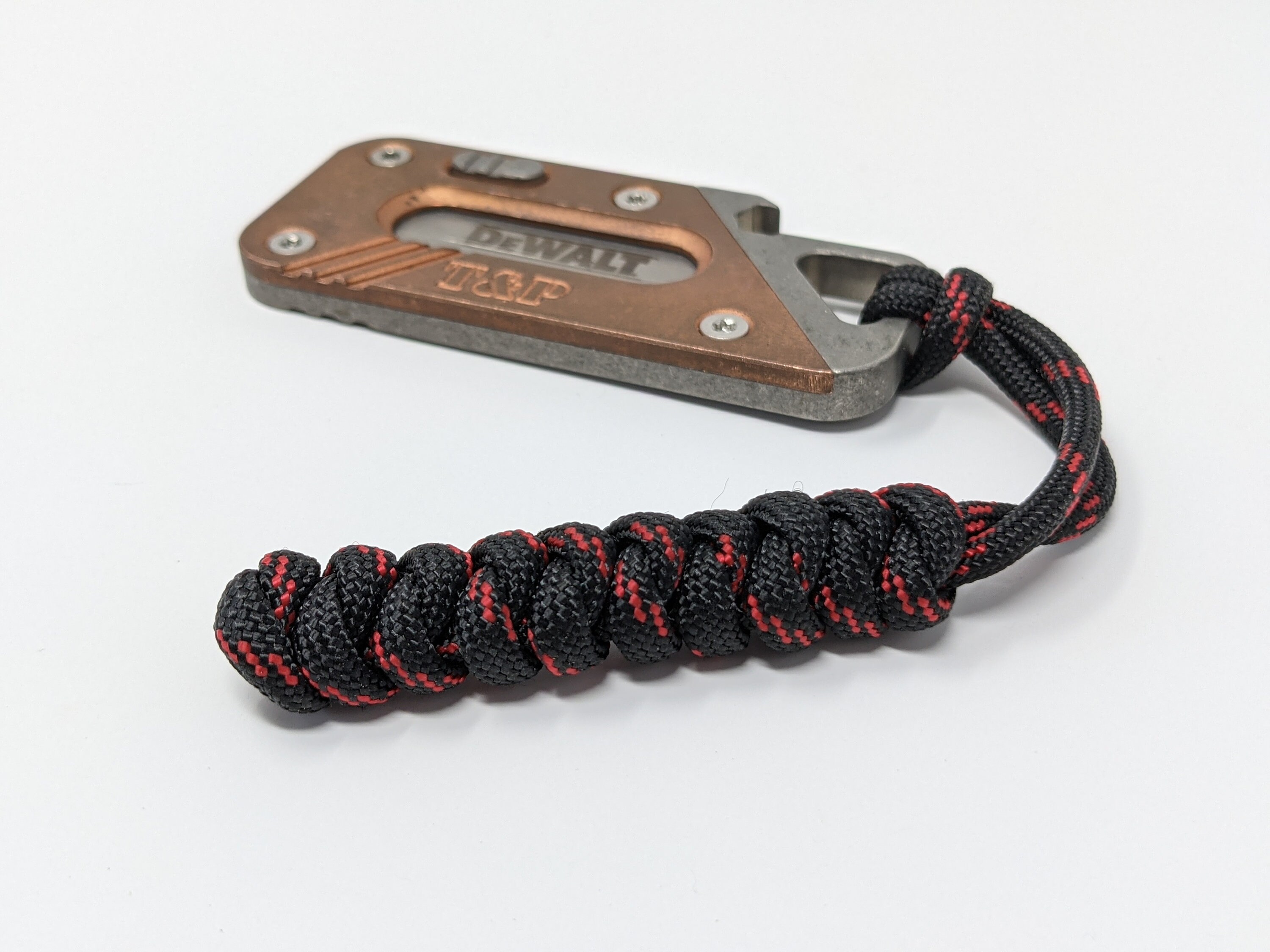 Customizable Snake Knot Paracord Lanyard 9 Black and Red Etsy UK