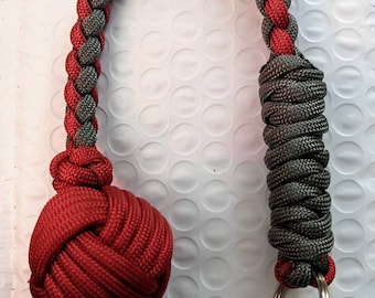 The Rattler - Custom Monkeys Fist Paracord Keychain with 1 inch Steel Ball Bearing Core