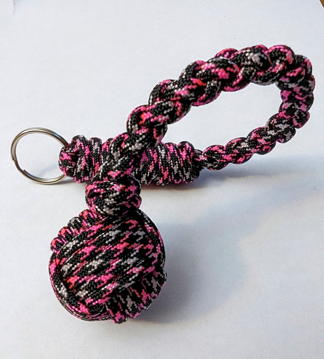 The Rattler Custom Monkeys Fist Paracord Keychain With 1 Inch Steel