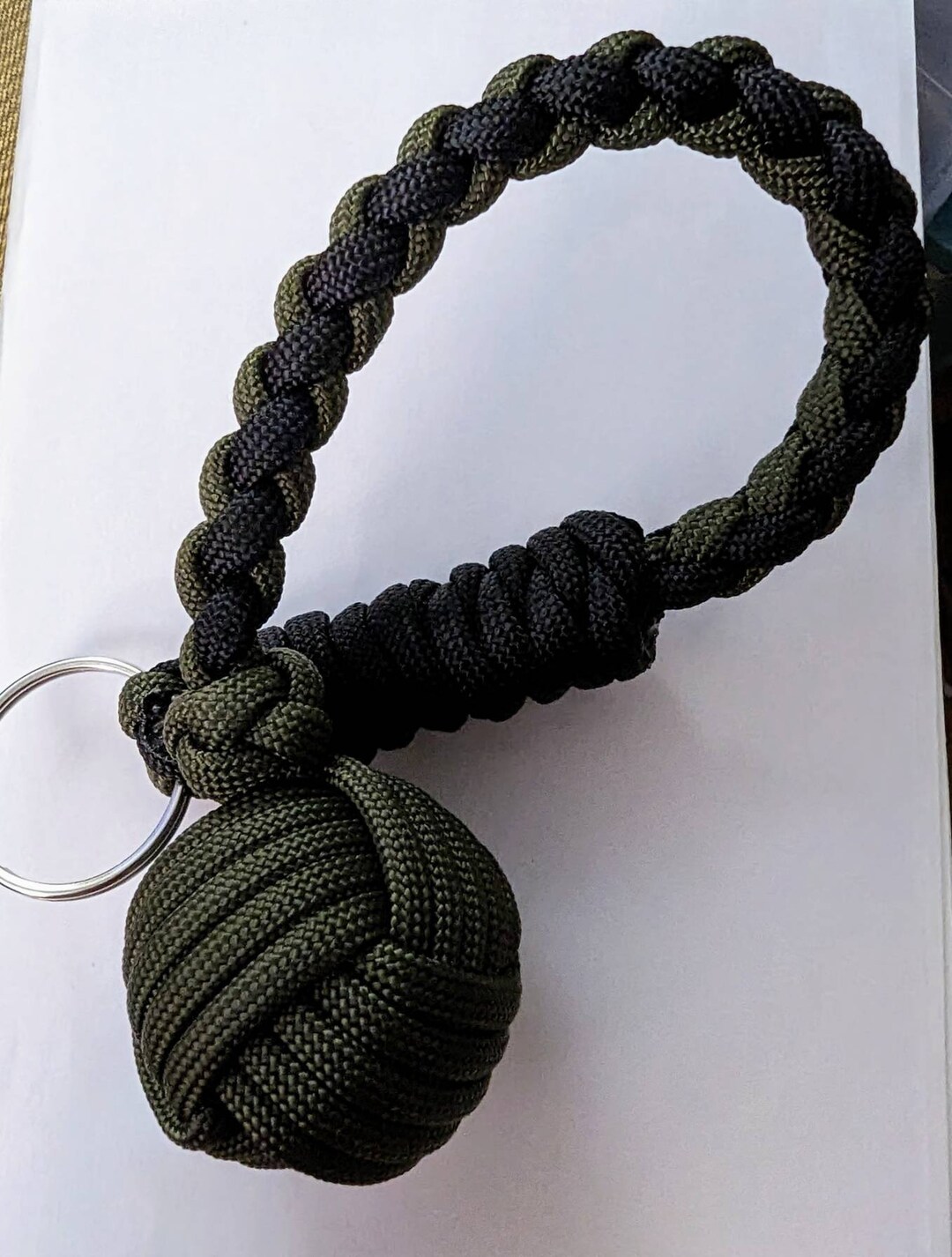 The Rattler Custom Monkeys Fist Paracord Keychain With 1 Inch Steel