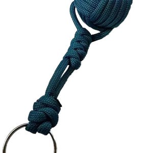 Monkey Fist Keychain: Handmade Paracord - Steel Ball or Marble Core