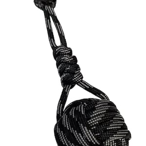 Monkey Fist Paracord Keychain, Snake Knot (Steel Ball or Marble Core)