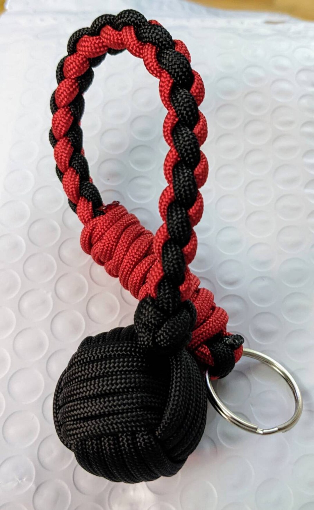 The Rattler Custom Monkeys Fist Paracord Keychain With 1 Inch Steel