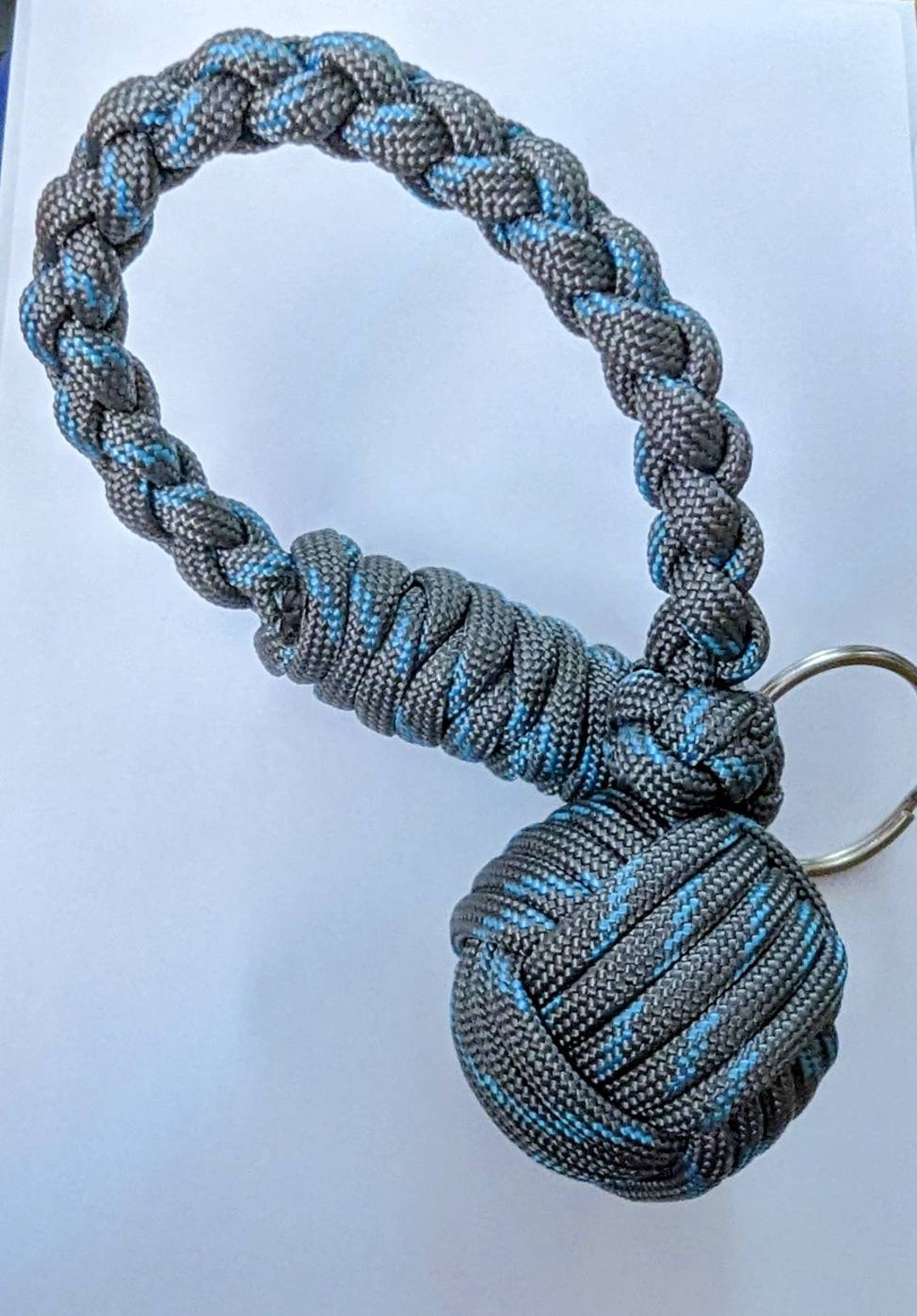 The Rattler Custom Monkeys Fist Paracord Keychain With 1 Inch Steel