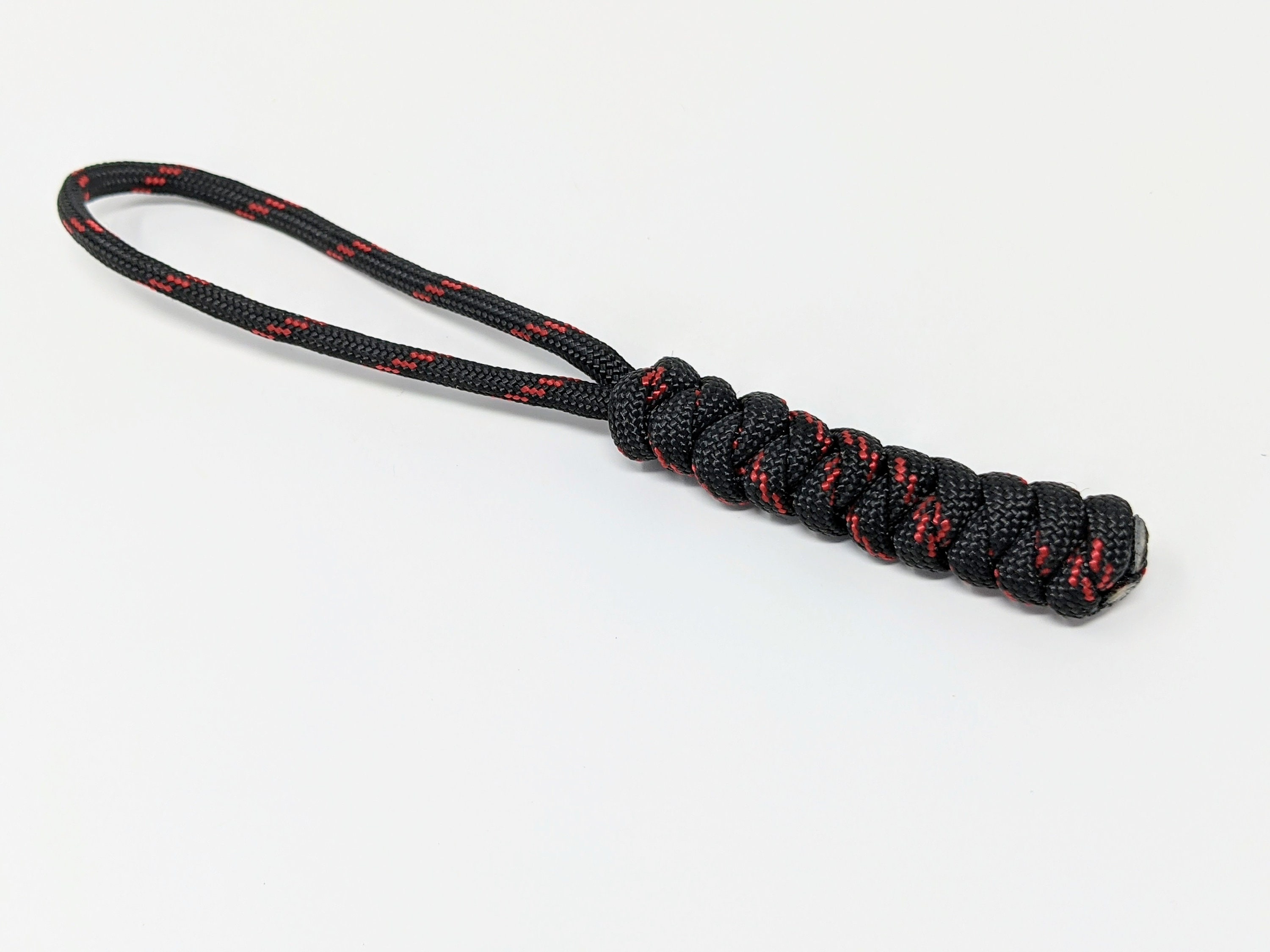 Customizable Snake Knot Paracord Lanyard 9 Black and Red Etsy UK