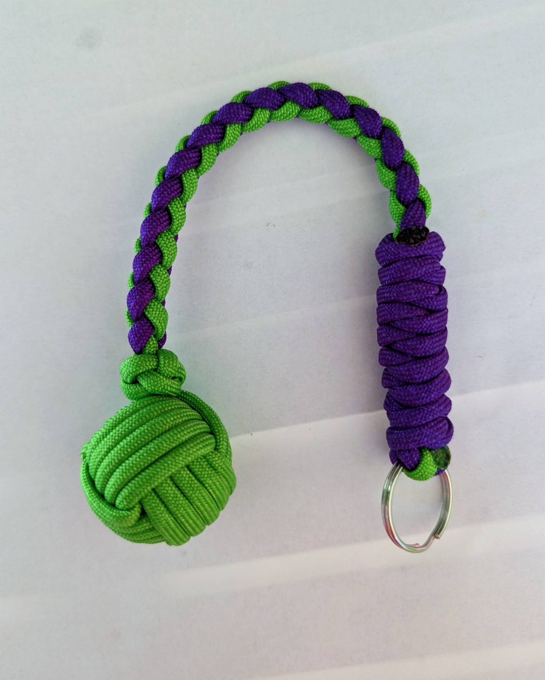 The Rattler Custom Monkeys Fist Paracord Keychain With 1 Inch Steel