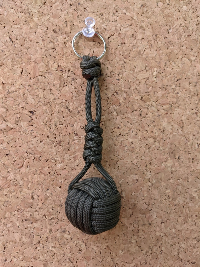 Customizable Monkey's Fist Paracord   Keychain (#34 shown) 