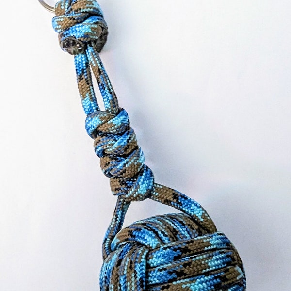 Custom Monkey Fist Paracord Keychain - Snake Knot Design