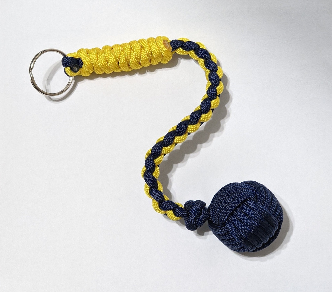 The Rattler Custom Monkeys Fist Paracord Keychain With 1 Inch Steel