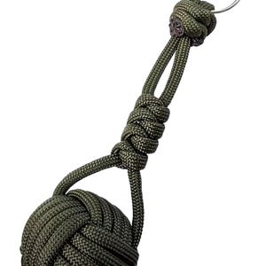 Monkey Fist Paracord Keychain - Snake Knot with Steel or Marble Core