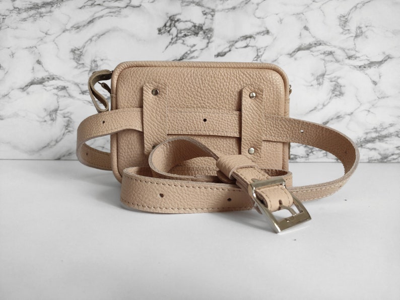 Leather fanny pack belt/shoulder/crossbody bag image 7