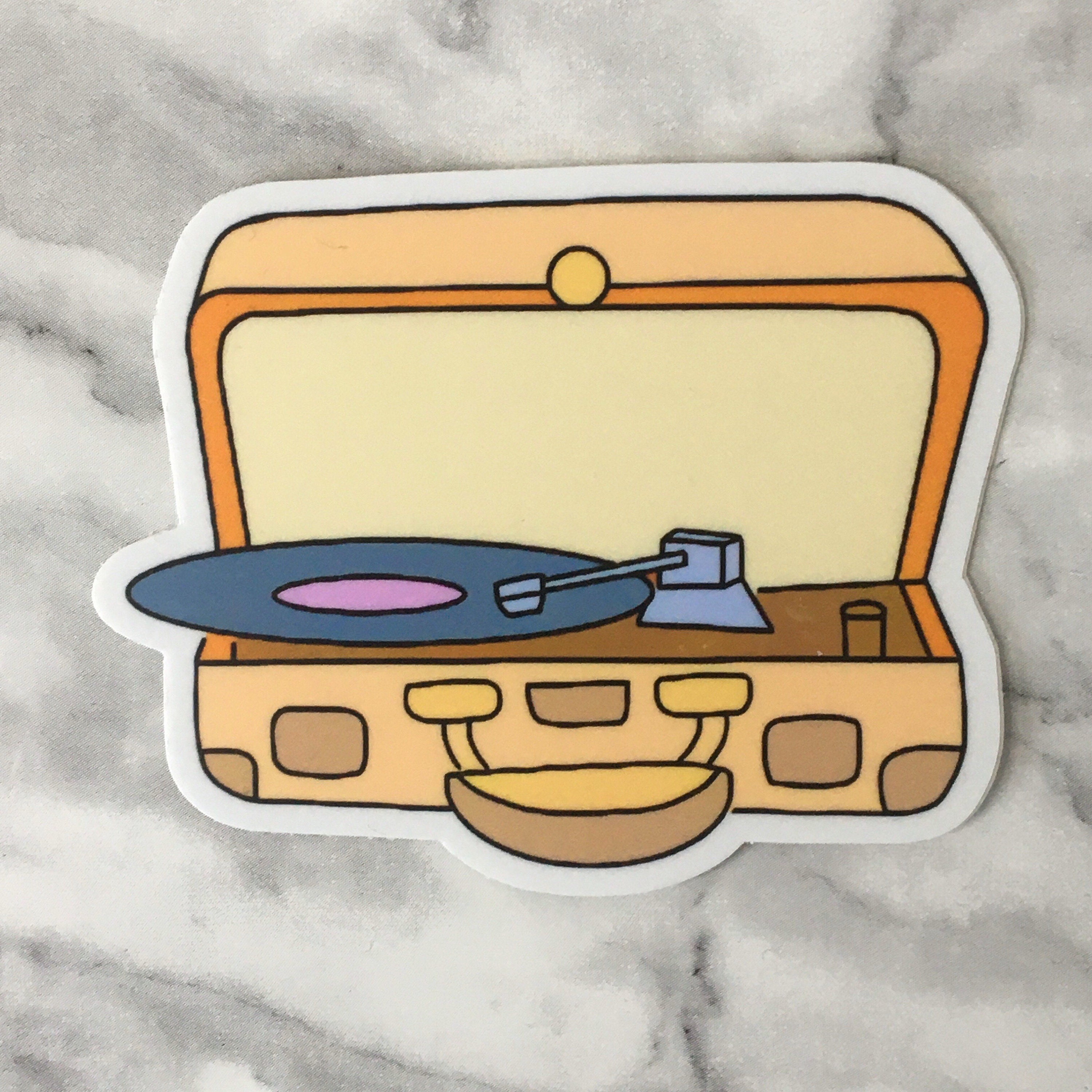 Record Player Vinyl Sticker | Etsy