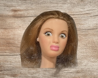 Funny Doll Head Sticker – Meme Vinyl Sticker for Moms, Chaos Lovers & Nostalgia Fans