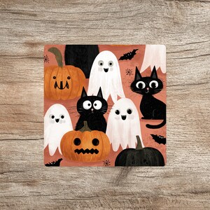 Boo Crew Halloween Sticker – Ghost, Cat, and Pumpkin Fall Vinyl Decal