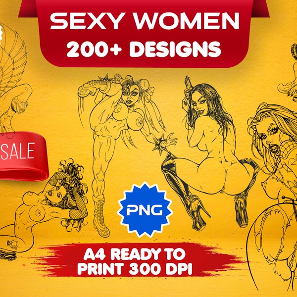 SEXY WOMEN/ VECTOR png +18 nude prêt à imprimer