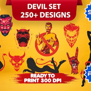 Devil Svg - Devil Face  250+  devil and Angel Girls - svg Vector Graphic Silhouette Vectors (PNG & SVG Included) demon svh demon png