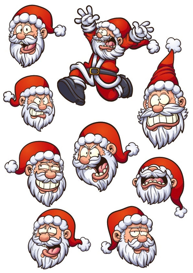 Christmas Png, Santa Png, Santa Head Png, Santa Png Cut File, Santa Png ...