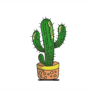 Cactus Embroidery Design, 4 sizes, Instanr Download