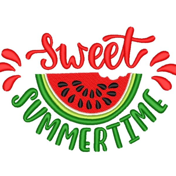 Sweet summertime embroidery design