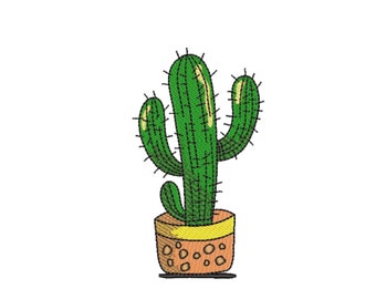 Cactus Embroidery Design, 4 sizes, Instanr Download