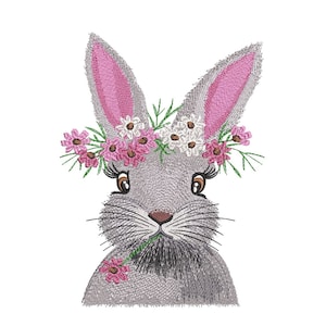 Easter Bunny Embroidery Design, 4 sizes, Instant Download