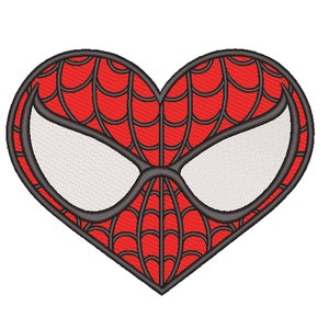 Spider Heart Embroidery Design,  Valentine Embroidery File, 4 sizes, Instant Download