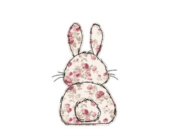 Easter Bunny Applique Embroidery Design, 3 sizes, Instant Download
