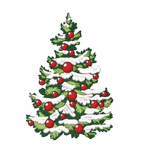 Christmas Tree Embroidery Design, 3 sizes, Instant Download