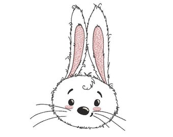 Hase Stickdatei, 3 Größen, Sofort Download