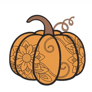 Diseño de bordado de calabaza