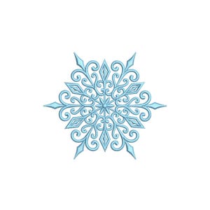 Snowflake embroidery design, Merry Christmas embroidery machine file, 3 sizes, Instant download